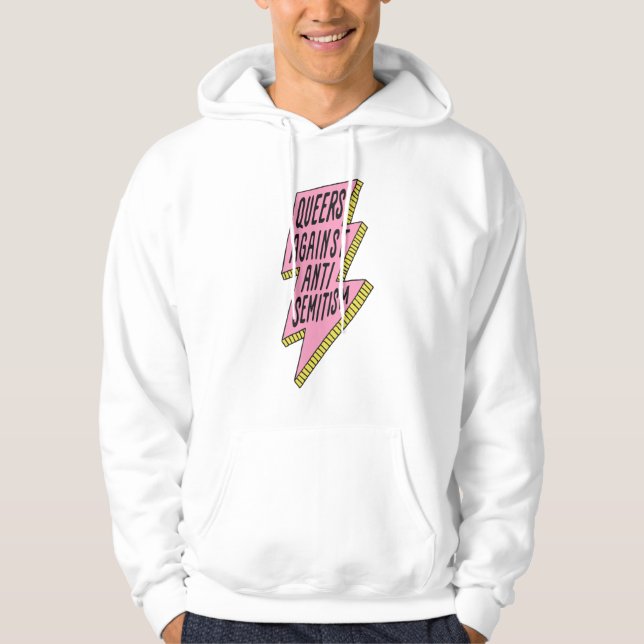 Veste À Capuche Sweatshirt du logo Queers Against Antisemitism (Devant)