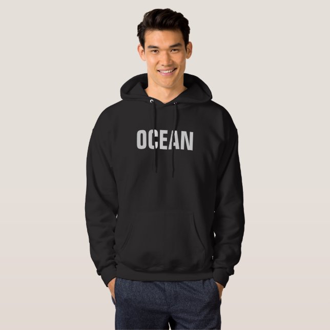 Veste À Capuche Sweatshirt du "océan" des hommes (Devant entier)