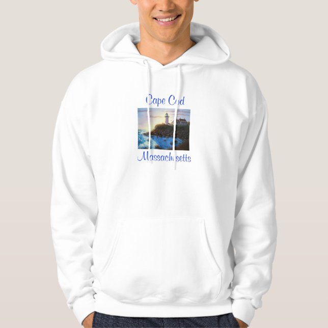 Veste À Capuche Sweatshirt du phare de Cape Cod Mass Nobska (Devant)