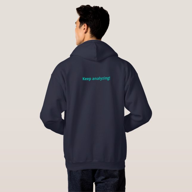 Veste À Capuche Sweatshirt - Heure de puissance analytique (Dos entier)