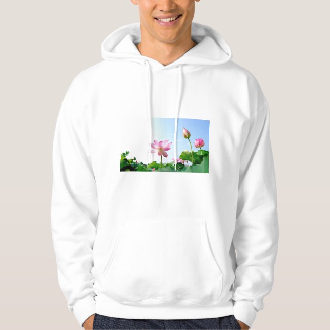 Veste À Capuche Sweatshirt homme avec lotus unique et impressionna (Devant)