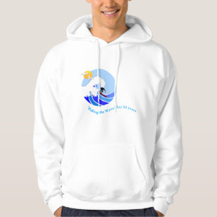 Veste À Capuche Sweatshirt (hommes) : Vague à capuchon et simple