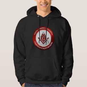 Veste À Capuche Sweatshirt Maçonnique - Rouge