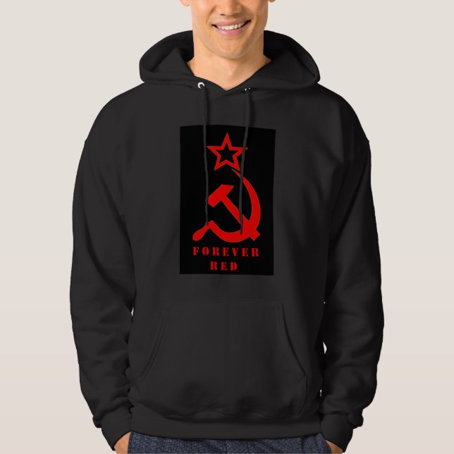 Veste À Capuche Sweatshirt marteau et faucille (Devant)