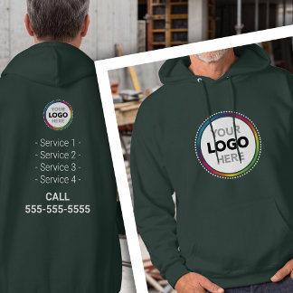 Veste À Capuche Sweatshirt pour entreprise de services - Logo avan