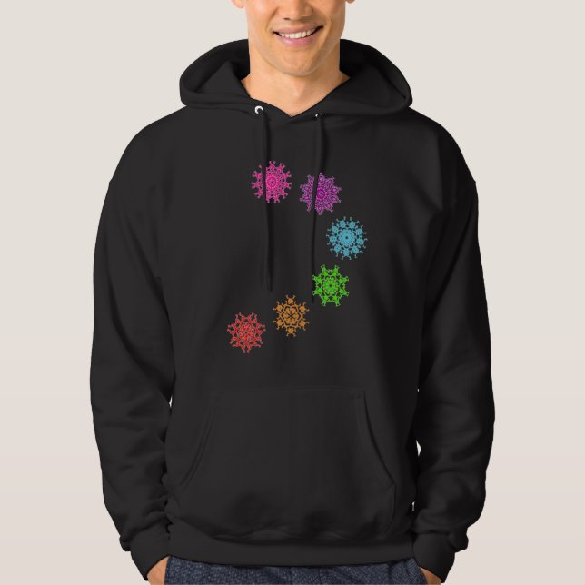 Veste À Capuche Sweatshirt psychédélique chakras (Devant)