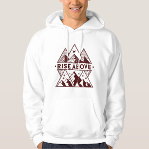 Veste À Capuche Sweatshirt Rise Above Mountain – Illustration Géom