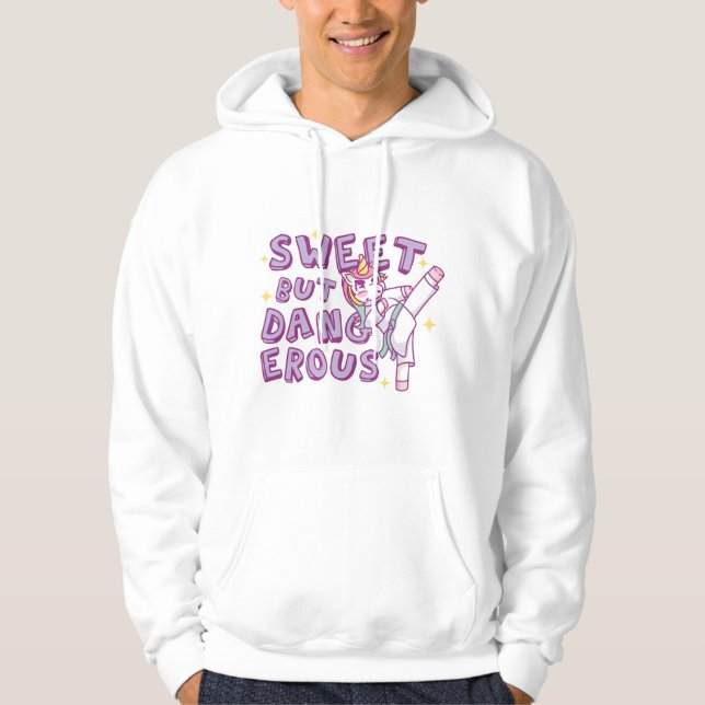 Veste À Capuche Sweet but dangerous Karate Unicorn (Devant)