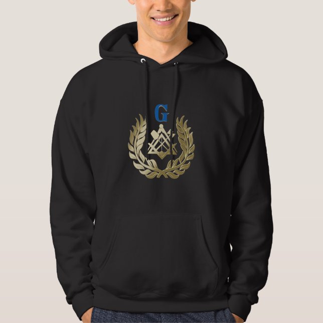 Veste À Capuche Symbole de la maçonnerie d'or (Devant)