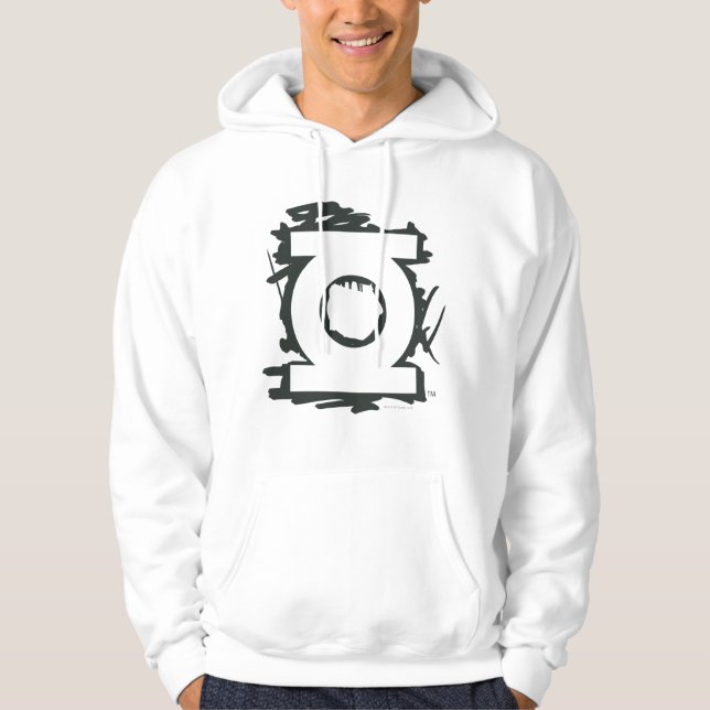 Veste À Capuche Symbole de marqueur vert lanterne (Devant)