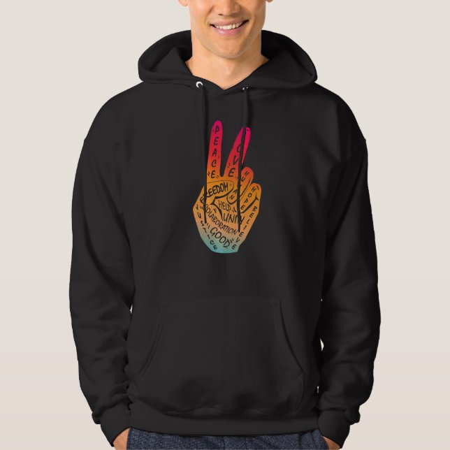 Veste À Capuche Symbole de paix 29 (Devant)