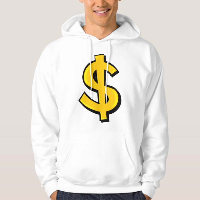 Veste À Capuche SYMBOLE Dollar Jaune (Devant)