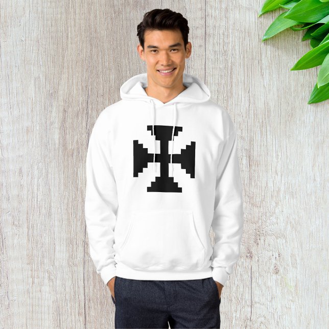 Veste À Capuche Symbole Pixel Art Black Cross (Créateur téléchargé)