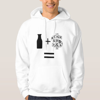 Veste À Capuche symboles dollar, BOUTEILLE À LAIT NOIRE, +, =