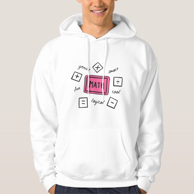Veste À Capuche Symboles mathématiques Étudiants et parents (Devant)