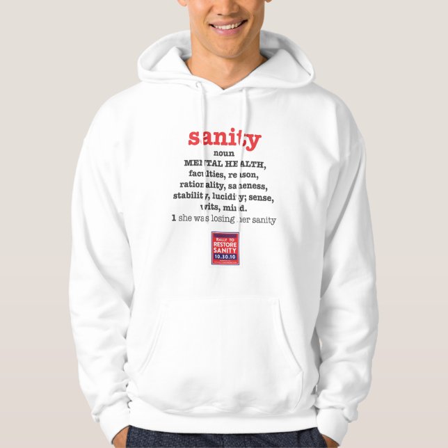 Veste À Capuche Synonymes de santé d'esprit 2 côtés (Devant)
