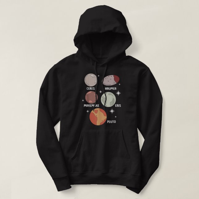 Veste À Capuche Système Solaire De L'Espace Extérieur Planète Nain (Design devant)