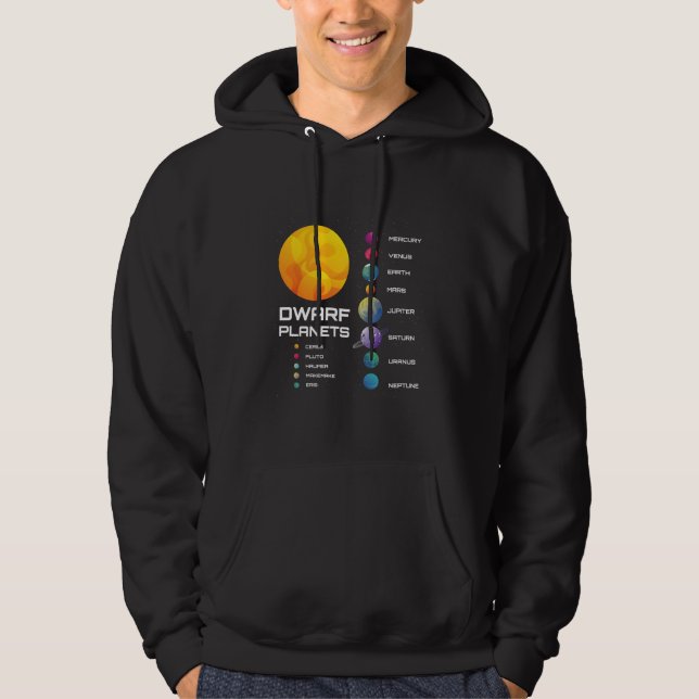 Veste À Capuche Système solaire Planètes naines Astronaut spatial  (Devant)