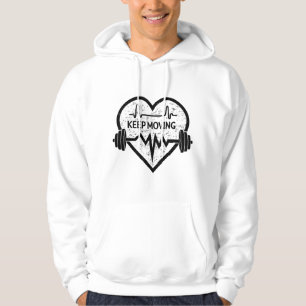Veste À Capuche T-shirt à capuche Keep Moving Black Heart – Minima