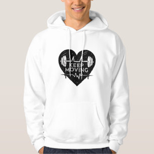 Veste À Capuche T-shirt à capuche Keep Moving Black Heart – Motiva