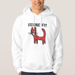 Veste À Capuche T-shirt AMOUREUX DES CHATS FELINE FIT WORKOUT