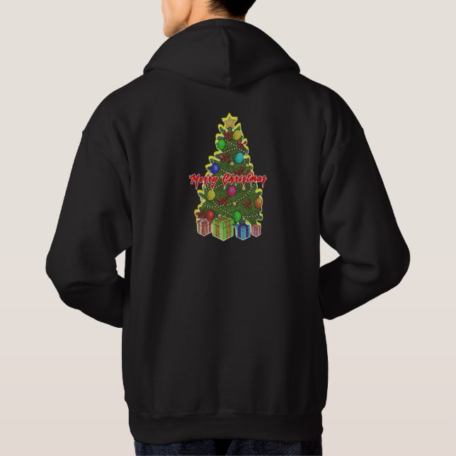 Veste À Capuche T-shirt arbre de Noël mignon (Dos)
