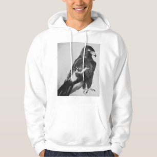 Veste À Capuche T-shirt d'aigle noir et blanc