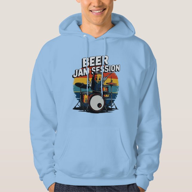 Veste À Capuche T-shirt de séance de confiture de bière - Fun Bièr (Devant)