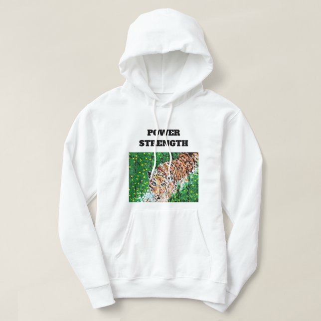 Veste À Capuche T-shirt : FORCE DU TIGER (Design devant)