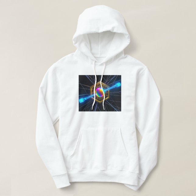 Veste À Capuche t-shirt futuriste art géométrique sci-fi fashio (Design devant)