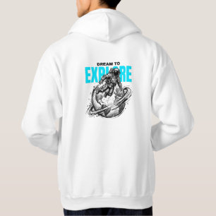 Veste À Capuche T-Shirt Graphique de l'Astronaute EXPLORE   Explor
