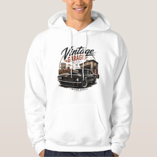 Veste À Capuche T-Shirt graphique Vintage Mustang Route 66 Garage