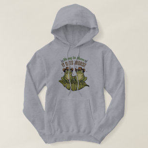 Veste À Capuche T-shirt Humour grenouille amusant - Accrochez-vous