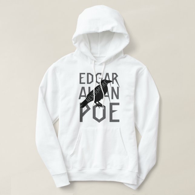 Veste À Capuche T-shirt Nevermore Edgar Allan Poe (Design devant)