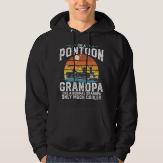 Veste À Capuche T-shirt Pontoon Papy Capitaine Rétro Drôle Bateau 