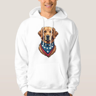 Veste À Capuche T-Shirt Vintage Bandana Golden Retriever Patriotiq