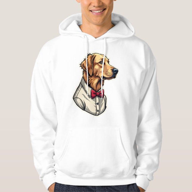 Veste À Capuche T-shirt vintage patriotique pour chien Retriever d (Devant)