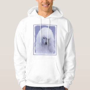 Veste À Capuche Tableau blanc standard de caniche - Art original d