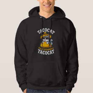 Veste À Capuche Tacocat Écrit à l'Envers Est Tacocat Sombrero Meme