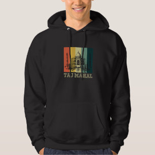 Veste À Capuche Taj Mahal Rétro Vintage Temple De L'Inde Asie