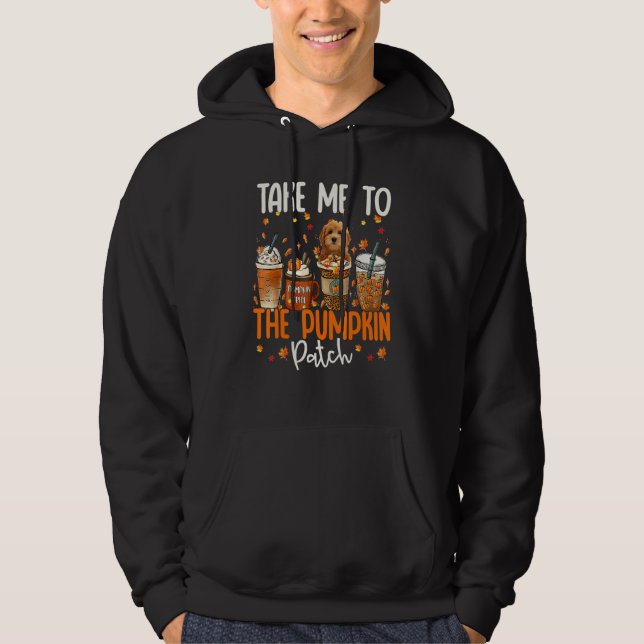 Veste À Capuche Take Me To The Pumpkin Patch Goldendoodle Fall Cof (Devant)