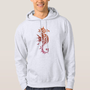 Veste À Capuche Tatouage de la tribu Orange Seahorse