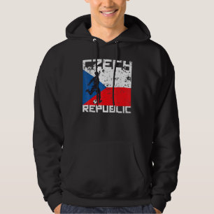 Veste À Capuche Tchéquie Football Football Fan Jersey Drapeau Cze