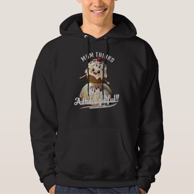 Veste À Capuche TDAHelight Sundae : TDAH personnalisé Kawaii (Devant)