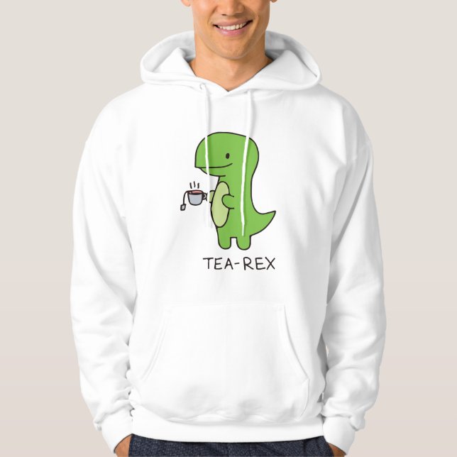 Veste À Capuche Tea-Rex, Dinosaure mignon, Dino Amoureux (Devant)