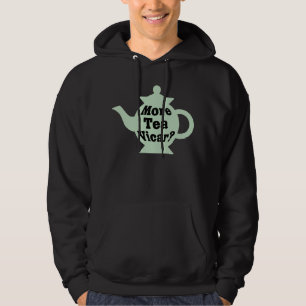 Veste À Capuche Teapot - Plus de thé Vicar ? - Noir sur vert clair