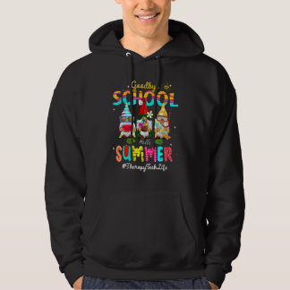 Veste À Capuche Tech thérapeutique Gnome Goodbye School Bonjour ét