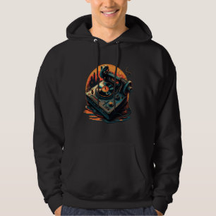 Veste À Capuche Technicien AV Platine Audio Son Musique Enregistre