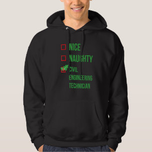 Veste À Capuche Technicien en génie civil Funny Pajama Christma