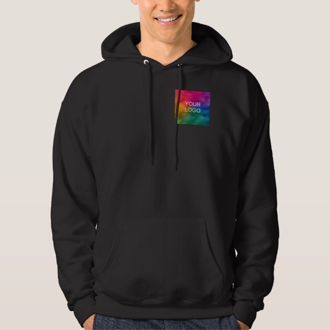 Veste À Capuche Téléchargement du Modèle noir tendance du logo de  (Devant)
